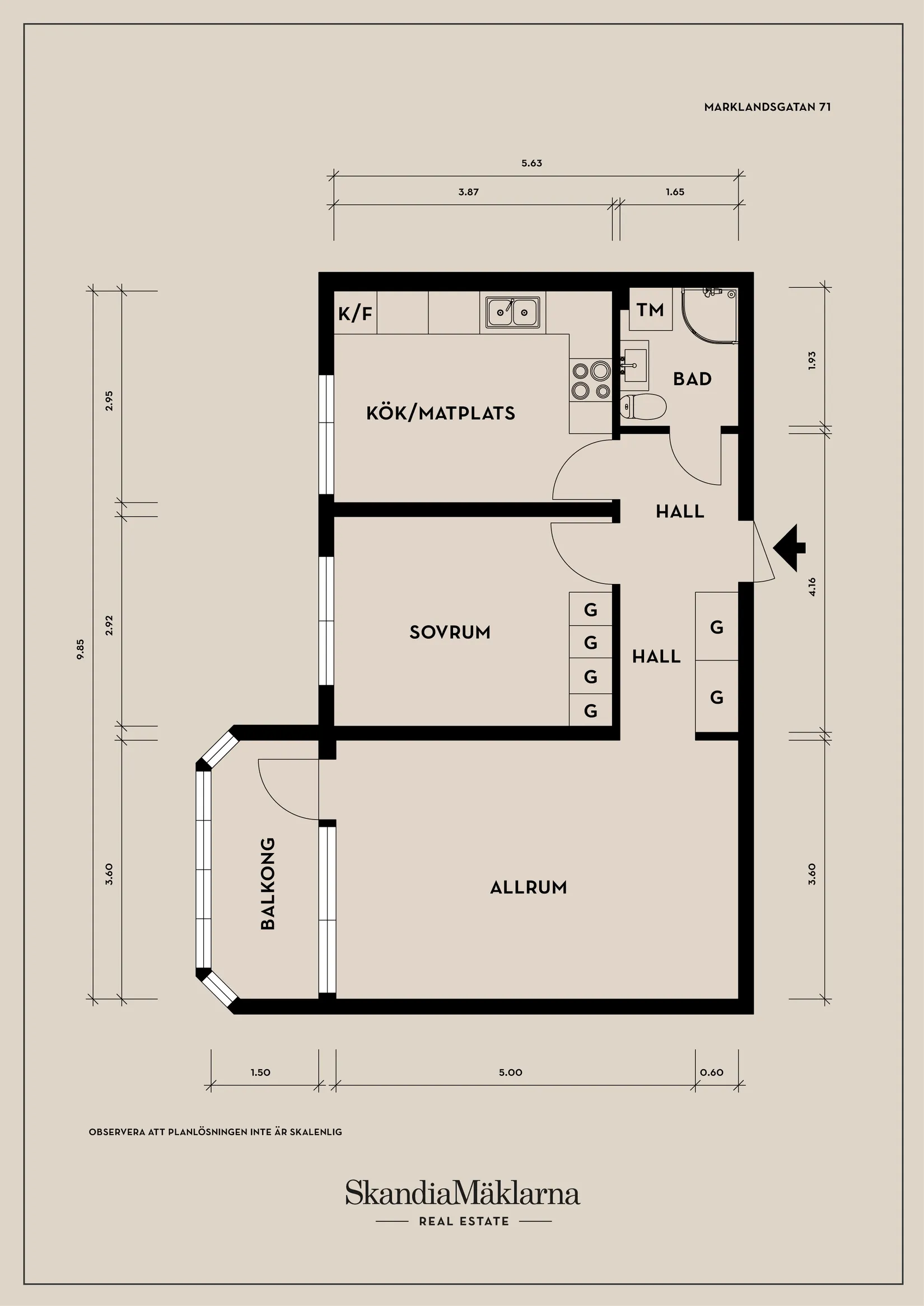 Bostadsrätt, Marklandsgatan 71, Högsbo, Göteborg