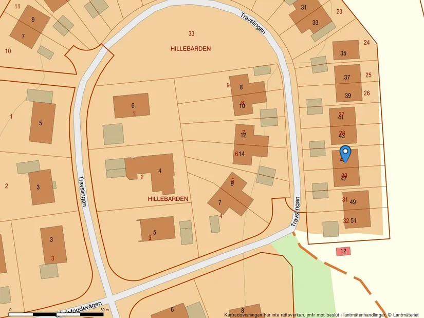 Radhus, Travslingan 45, Visinge, Täby