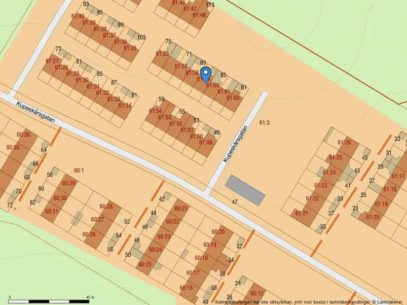 Radhus, Kupeskärsgatan 67, Önnered, Göteborg