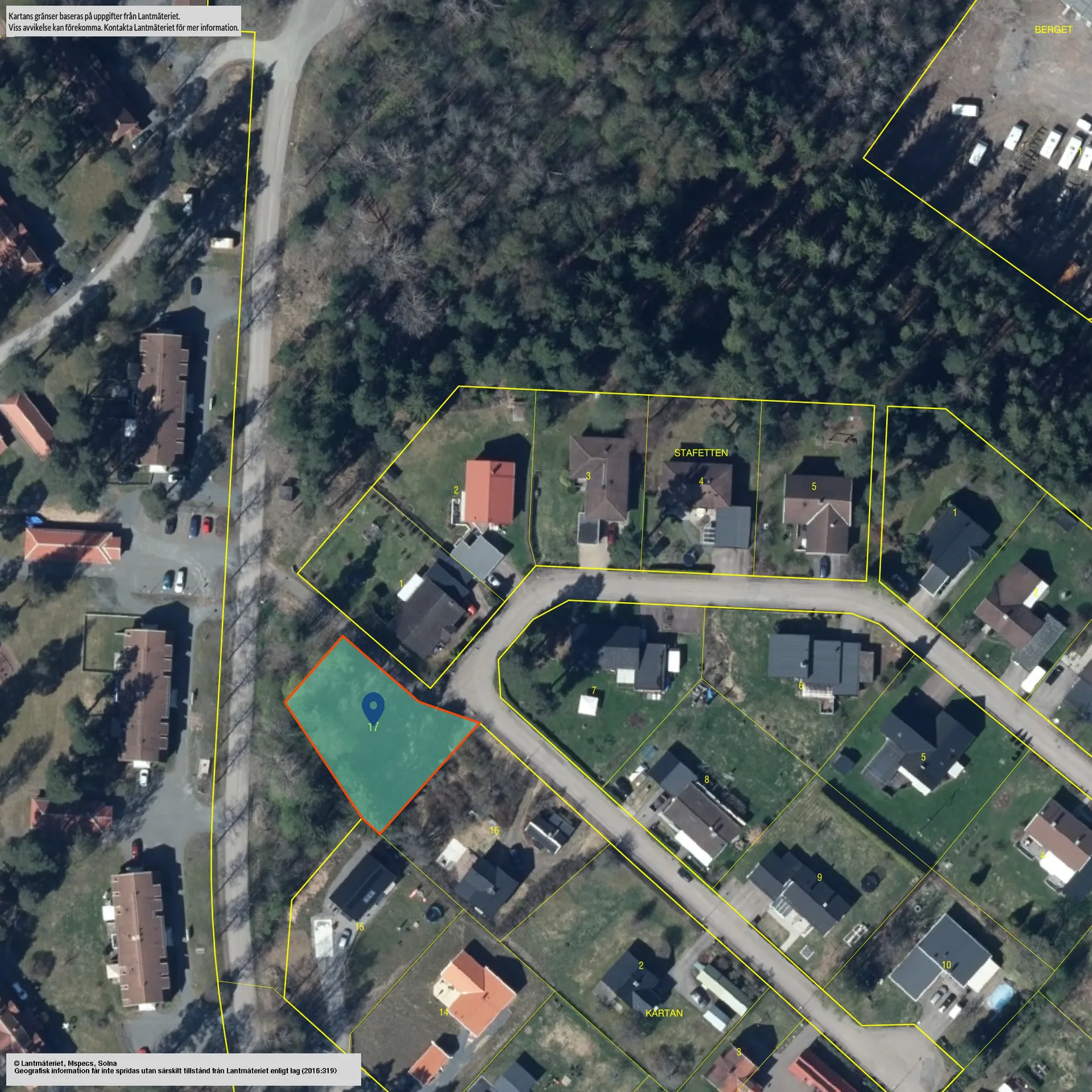 Tomt, Stafettvägen 26, Kvarnsveden, Borlänge