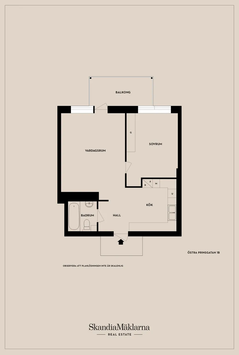 Bostadsrätt, Östra Prinsgatan 1B, Trossö, Karlskrona