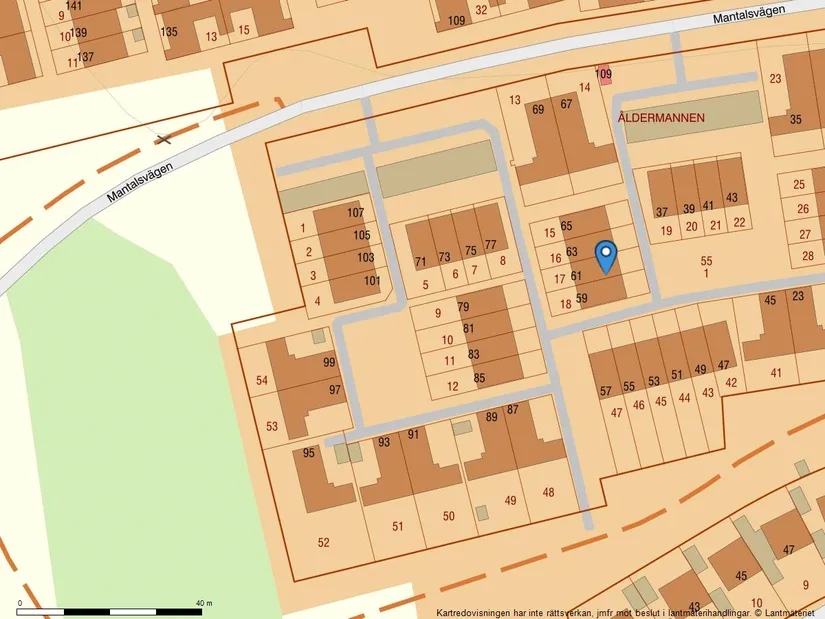 Radhus, Mantalsvägen 61, Ella Gård, Täby