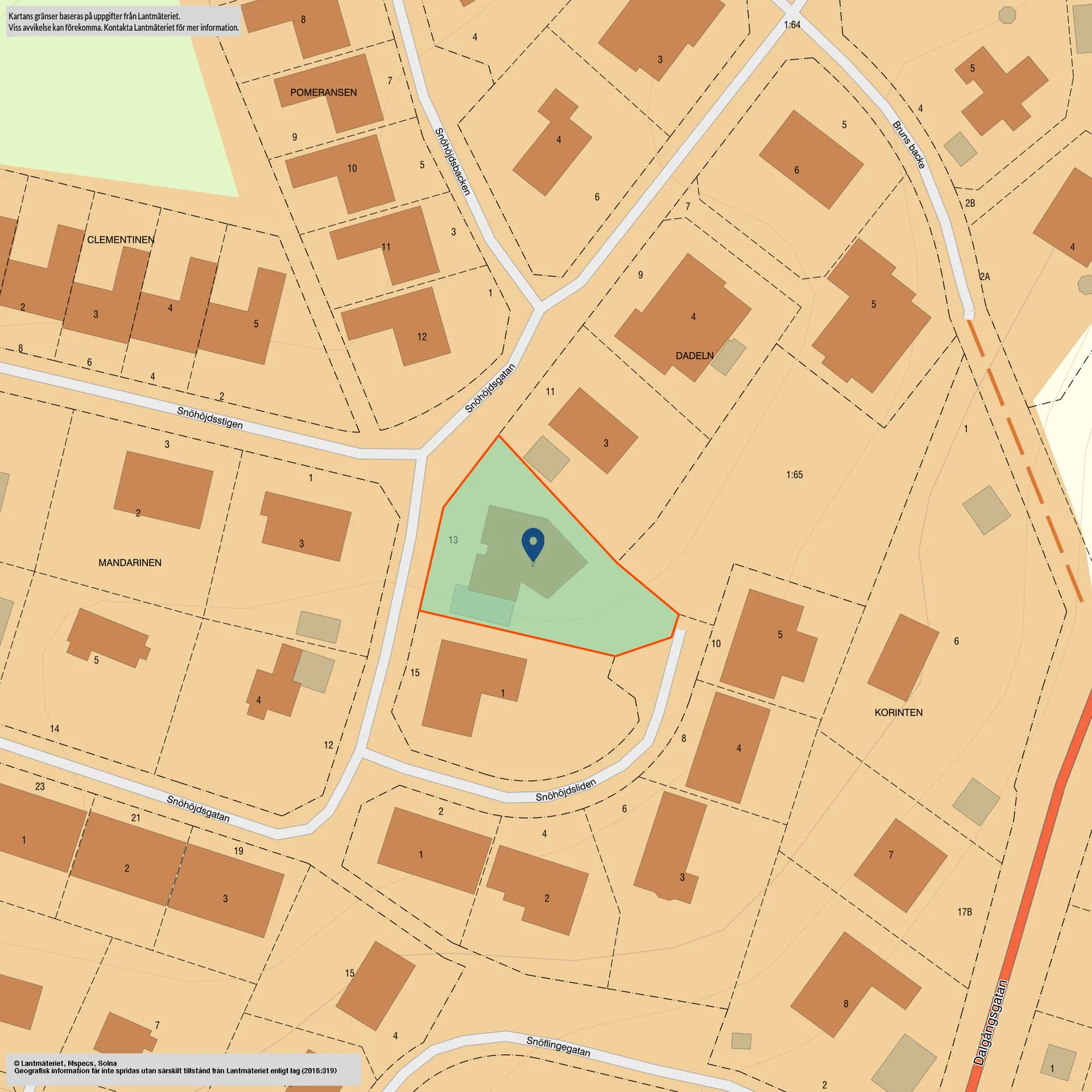 Villa, Snöhöjdsgatan 13, Guldheden, Mölndal