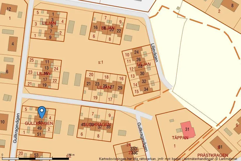 Radhus, Gullkragevägen 45, Blomsterkvarteren, Laholm