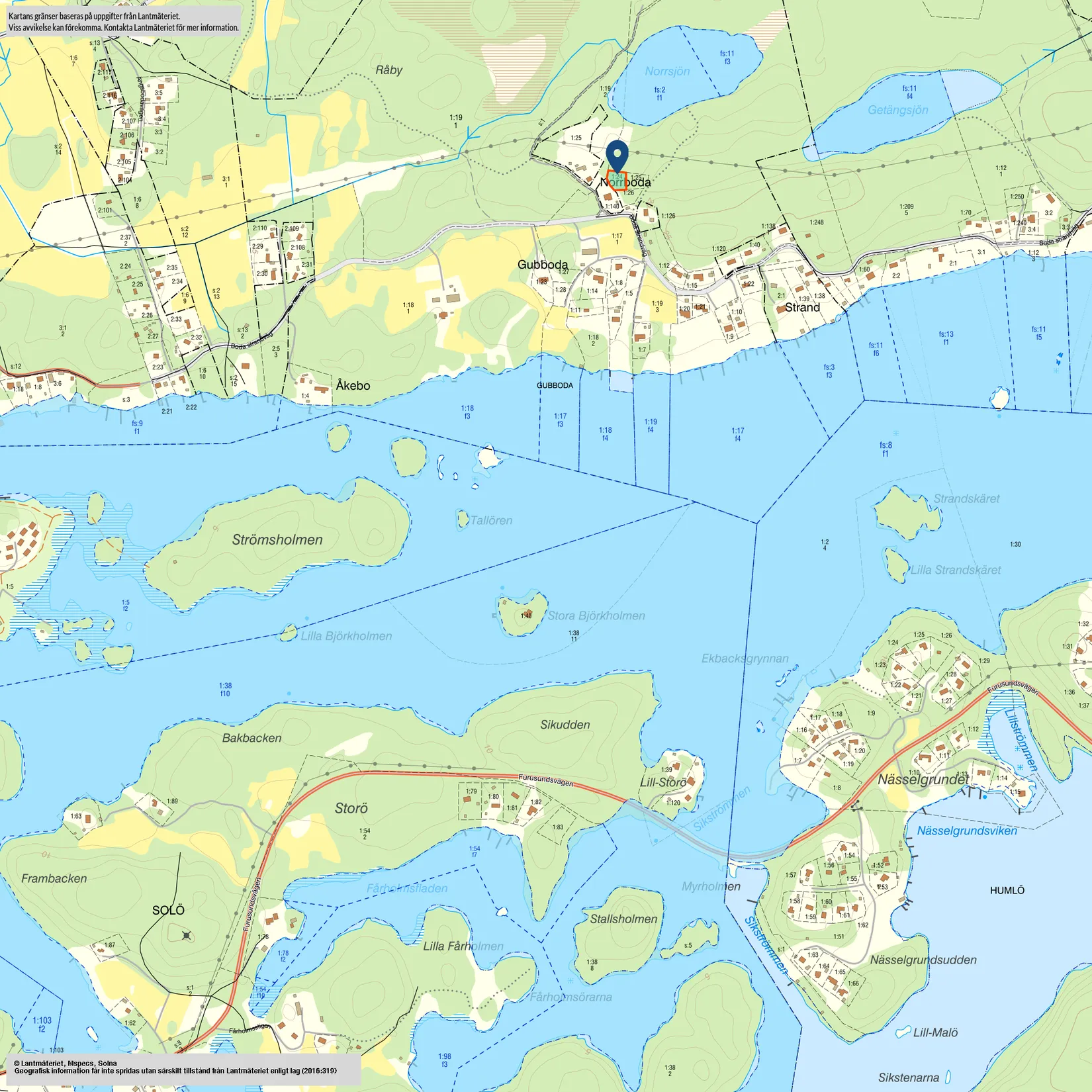 Tomt, Boda strandväg 230B, Gubboda, Norrtälje