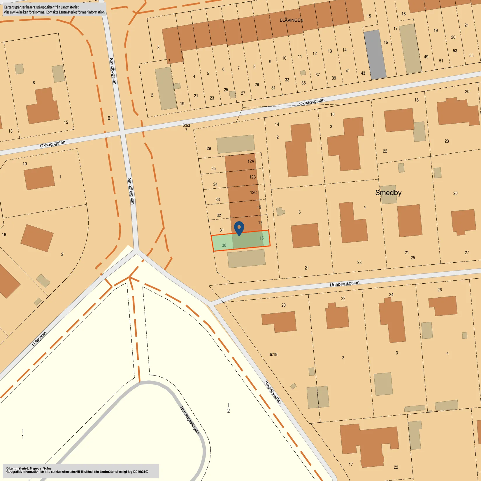 Radhus, Lidabergsgatan 15, Smedby, Norrköping