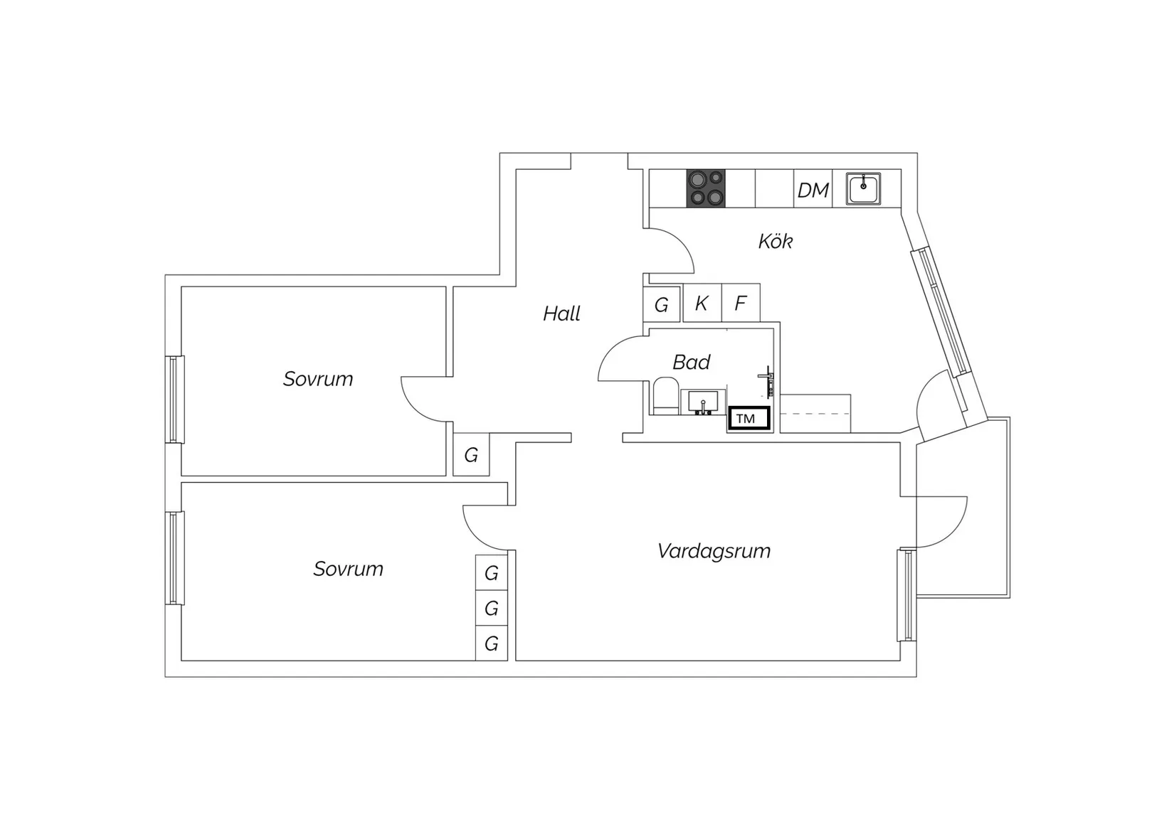 Bostadsrätt, Rosenkällavägen 32D, Fågelbo, Nyköping