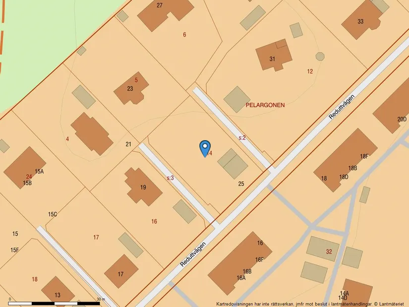 Tomt, Reduttvägen 25, Gribbylund, Täby