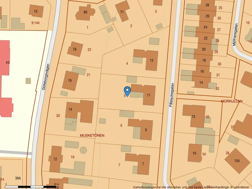 Villa, Pålslyckegatan 11, Kärleken, Halmstad