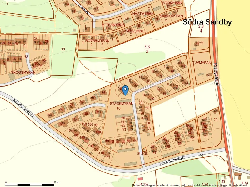 Radhus, Assarhusavägen 180, Södra Sandby, Lund