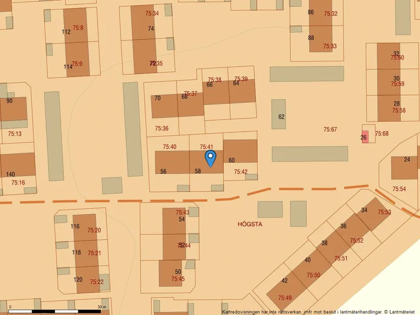 Radhus, Masurgatan 58, Södra Bomhus, Gävle