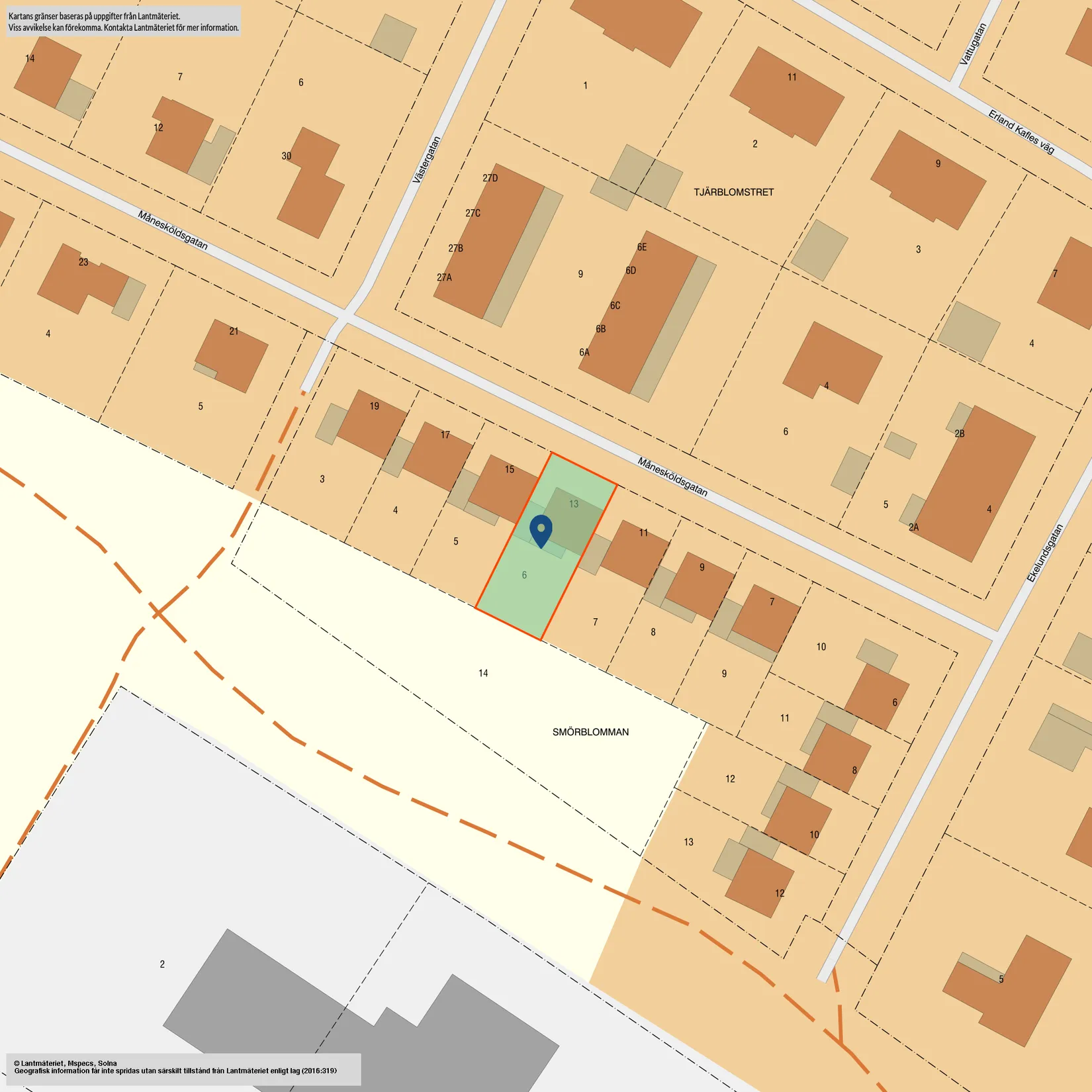 Radhus, Månesköldsgatan 13, Lasarettsområdet, Lidköping