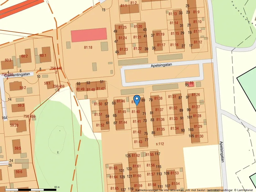 Radhus, Apelsingatan 69, Fiskebäck, Göteborg
