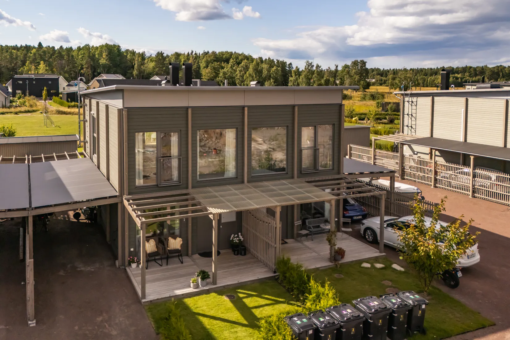 Radhus, Haga skogsväg 28, Göteborgsudden, Karlstad