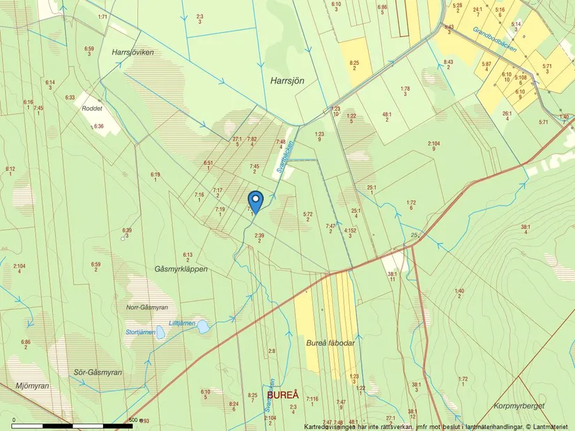 Gård/Skog, Bureå 7:44 – välskött skogsfastighet strax väster om Bureå, Skellefteå