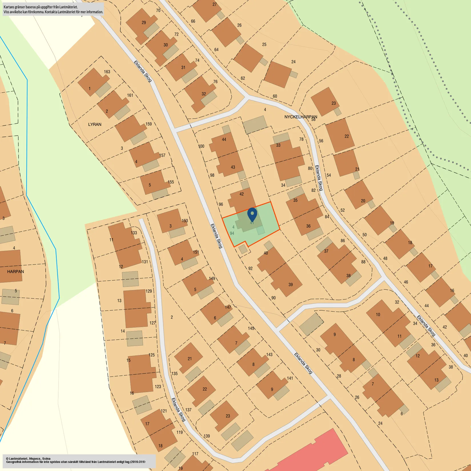Radhus, Eklanda skog 94, Eklanda, Mölndal