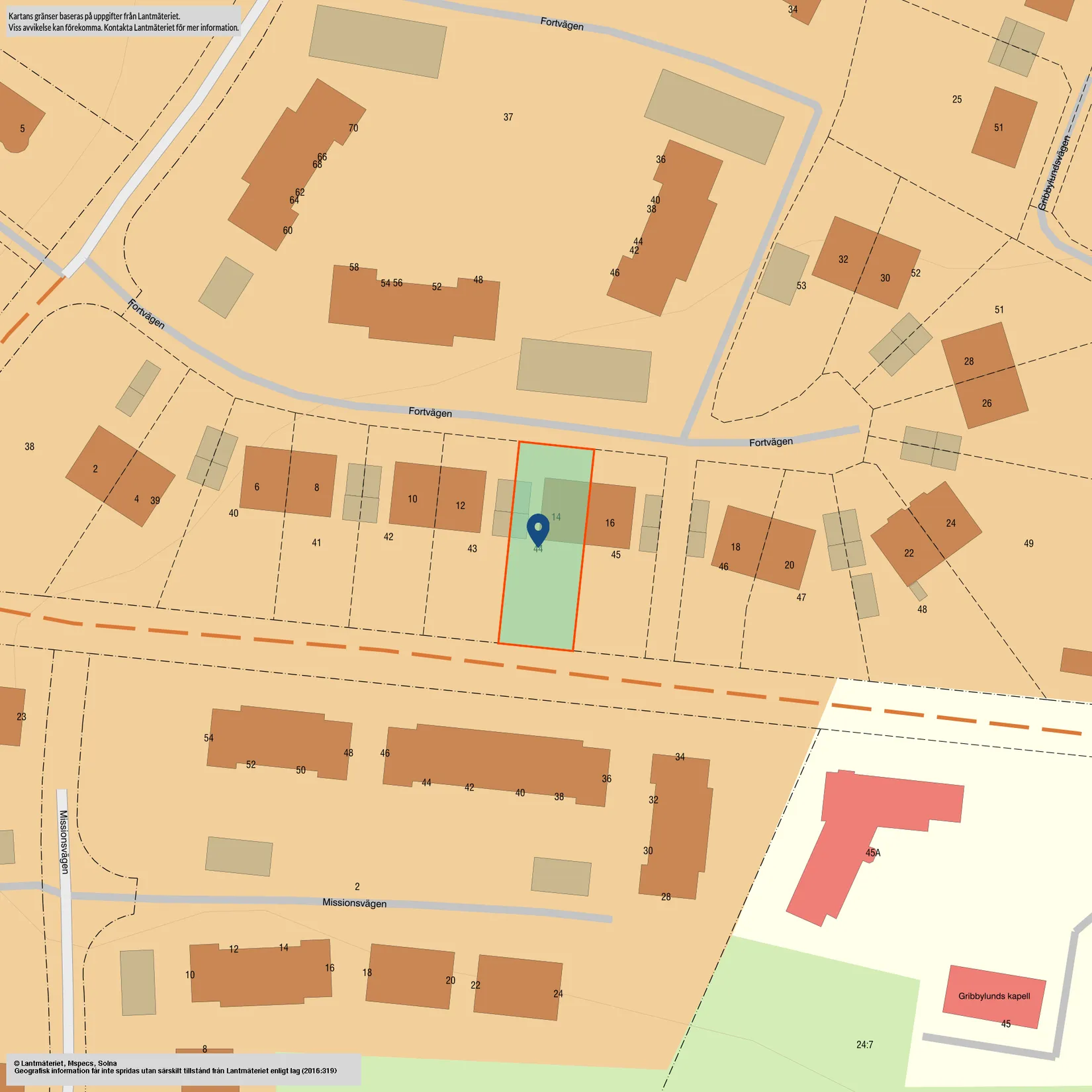 Radhus, Fortvägen 14, Gribbylund, Täby