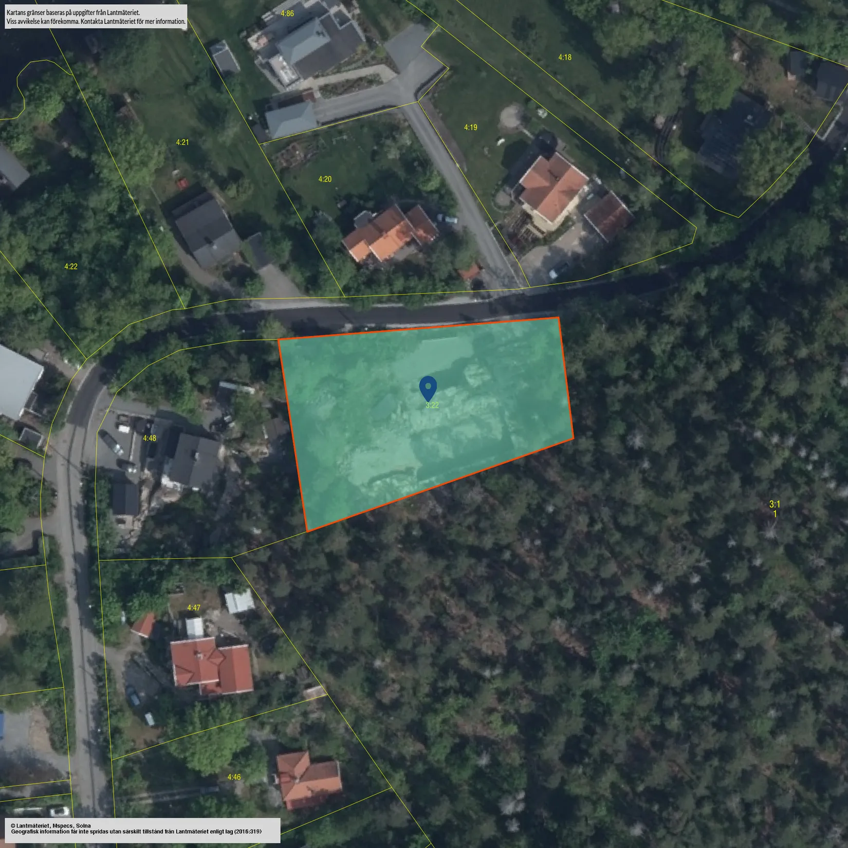 Tomt, Björkallén 40, Fållan, Huddinge