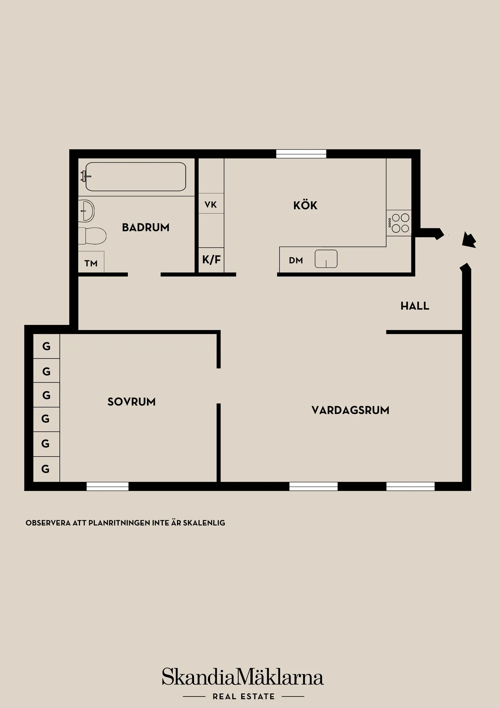 Bostadsrätt, Förrådsgatan 6, Vån 5/5, Gamla Råsunda, Solna