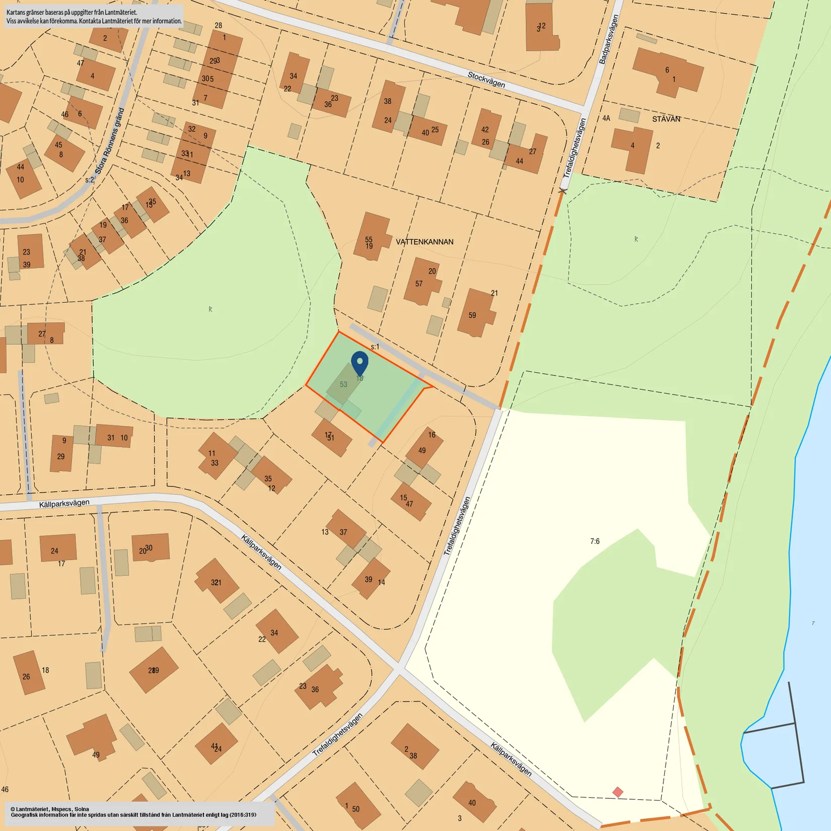 Radhus, Trefaldighetsvägen 53, Gribbylund, Täby
