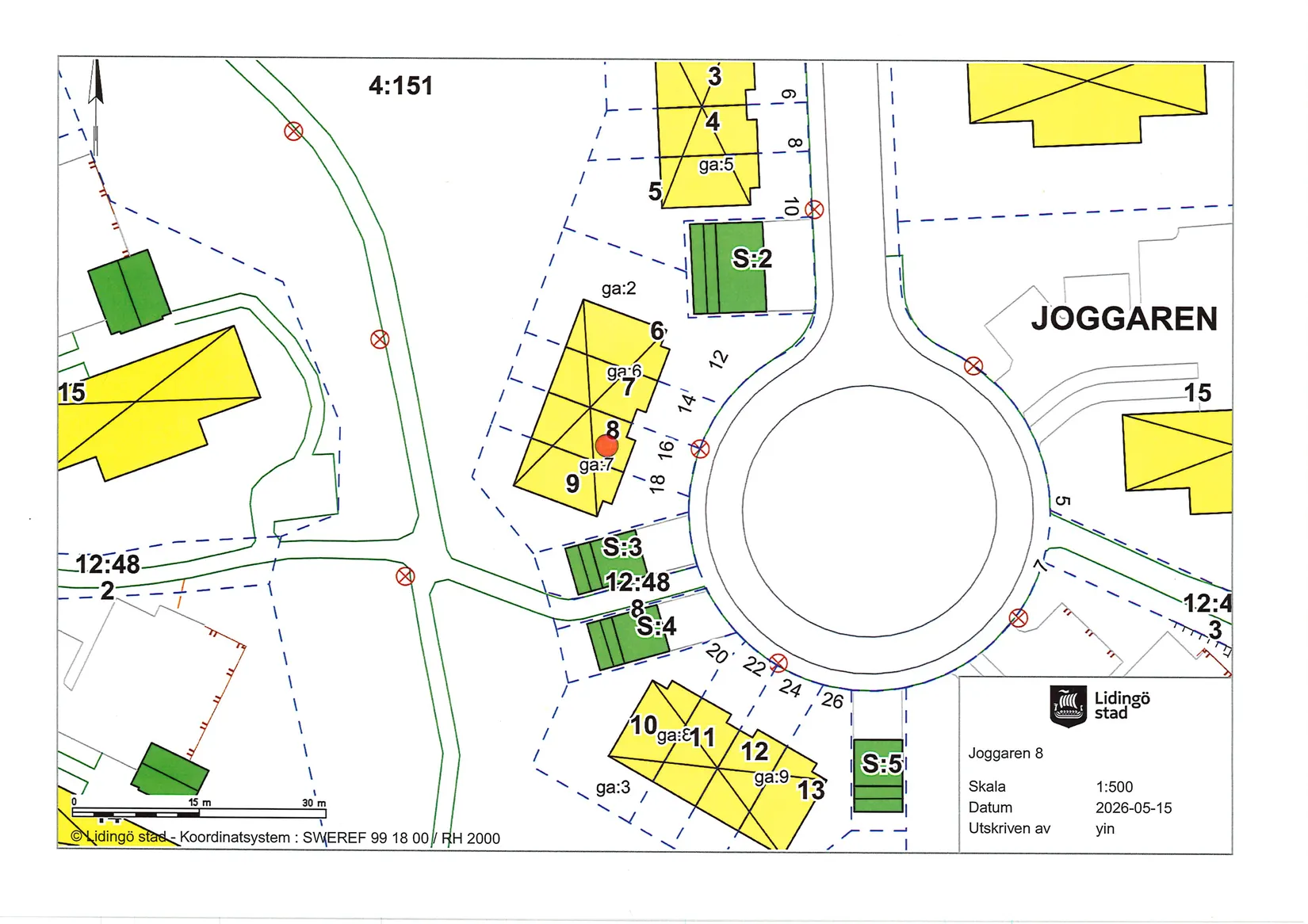 Radhus, Motionsvägen 16, Sticklinge, Lidingö