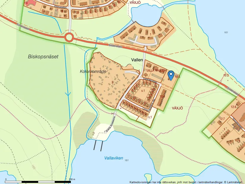 Villa, Vallanäsvägen 3, Lilla Vallen, Växjö