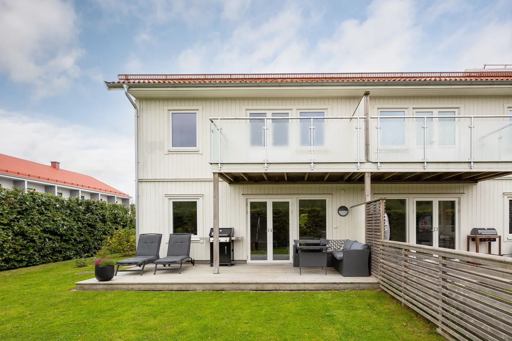 Radhus, Vilkmansgatan 23, Trädgårdsstaden, Skövde