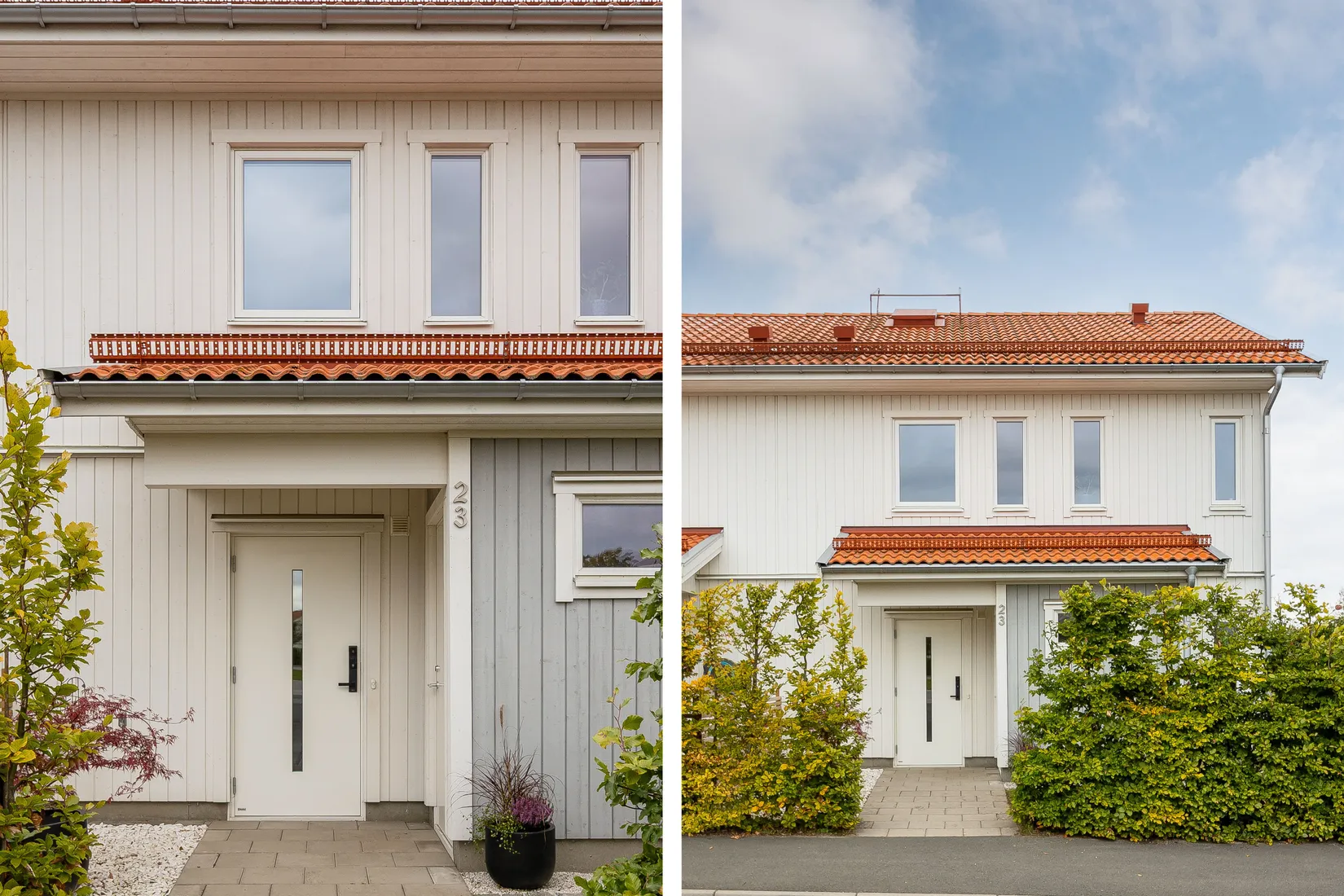 Radhus, Vilkmansgatan 23, Trädgårdsstaden, Skövde
