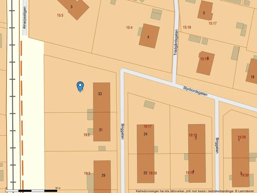 Radhus, Briggatan 33, Lomma - Båtgatorna, Lomma