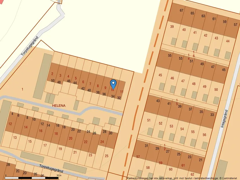 Radhus, Torpstugegränd 34, Bromsten, Stockholm