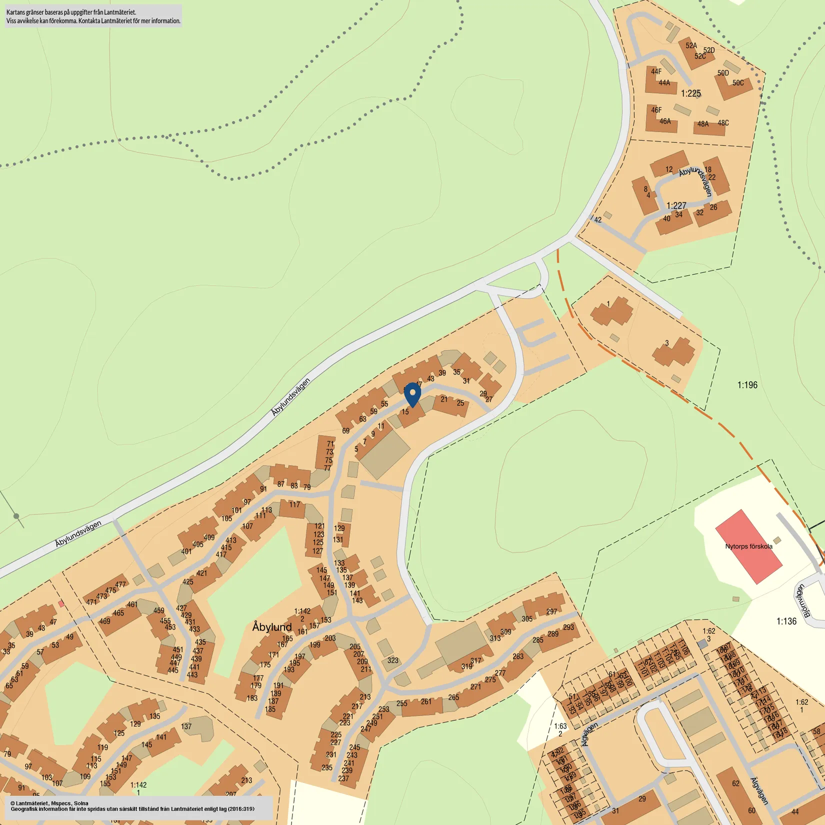 Radhus, Åbylundsvägen 15, Åbylund, Haninge