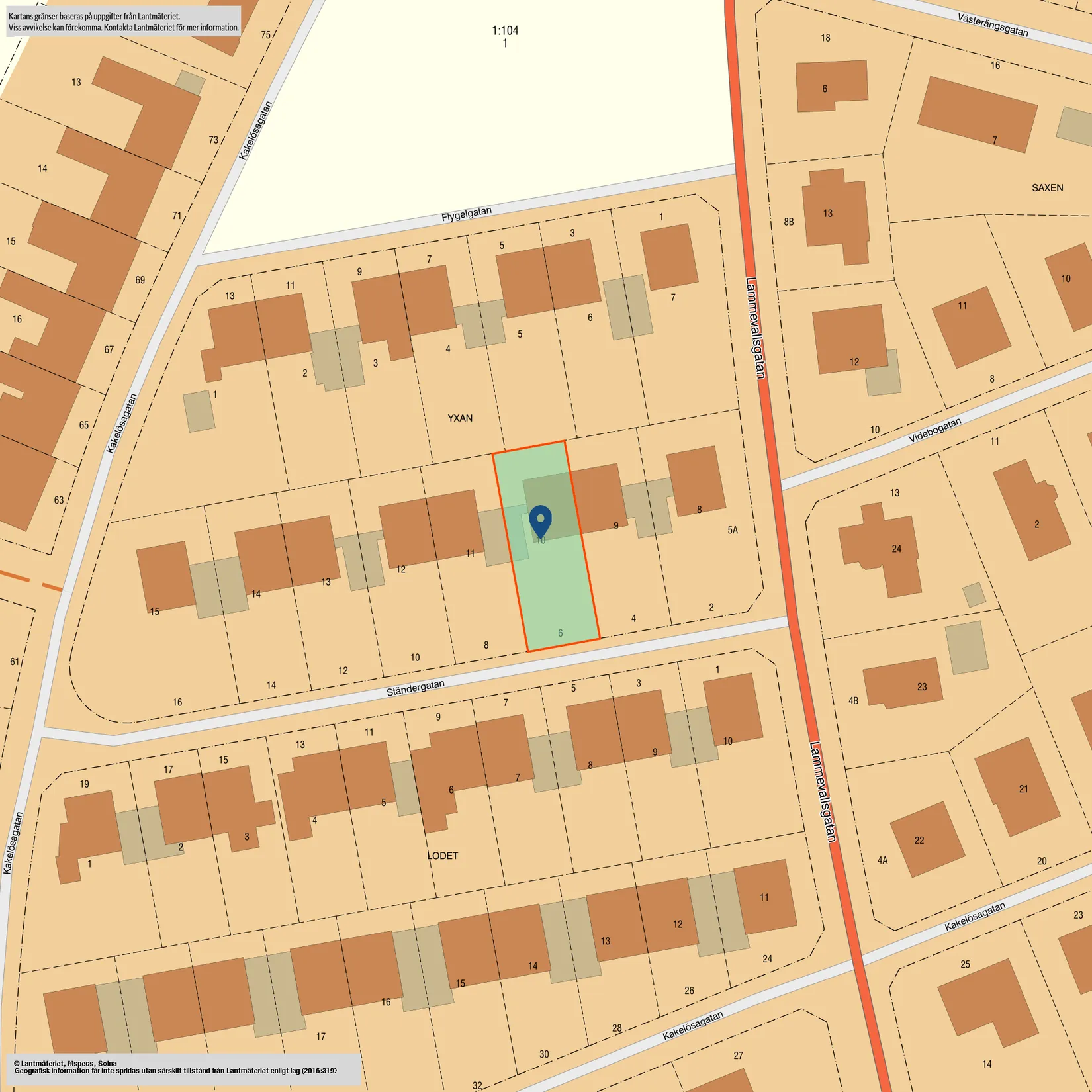 Radhus, Ständergatan 6, Solängen, Mölndal