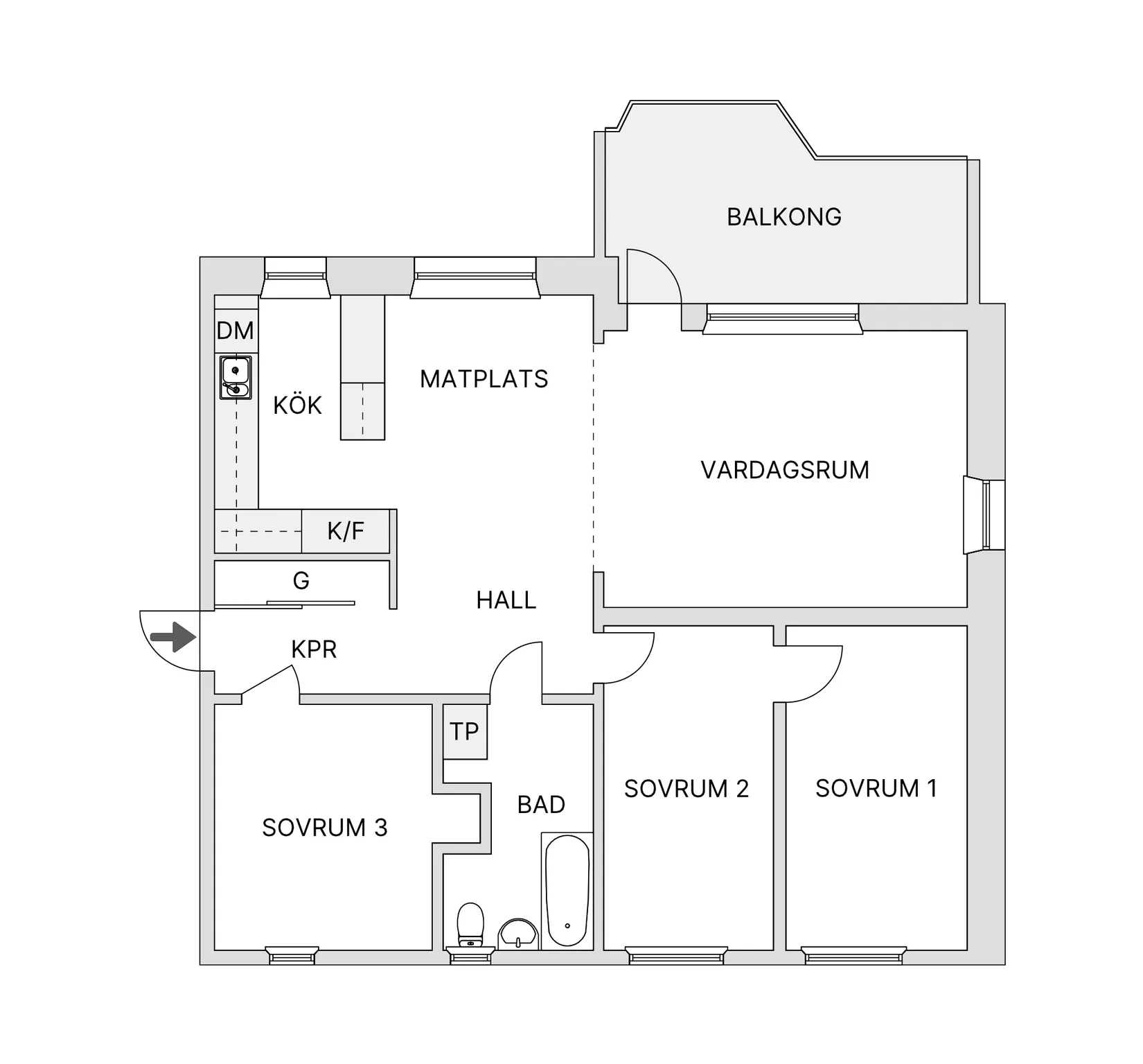 Bostadsrätt, Häggviksvägen 23, 5tr, Häggvik, Sollentuna
