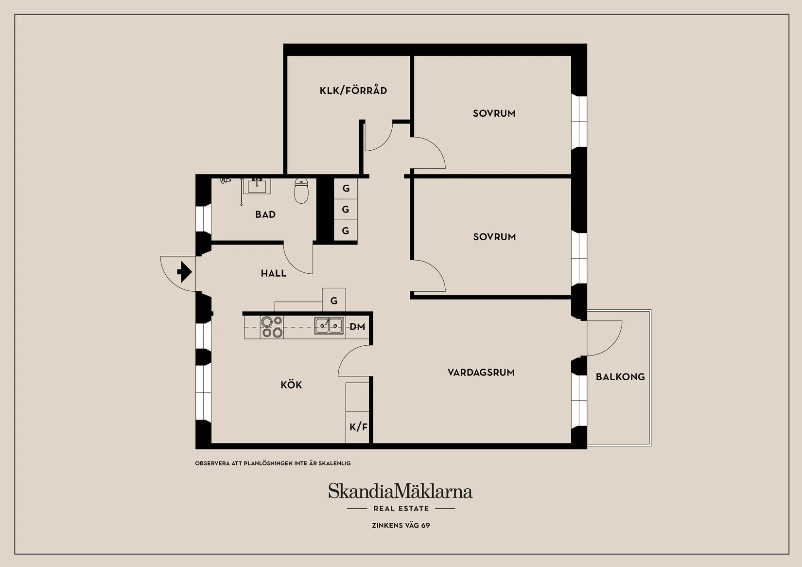 Bostadsrätt, Zinkens väg 69, 6tr, Södermalm, Stockholm