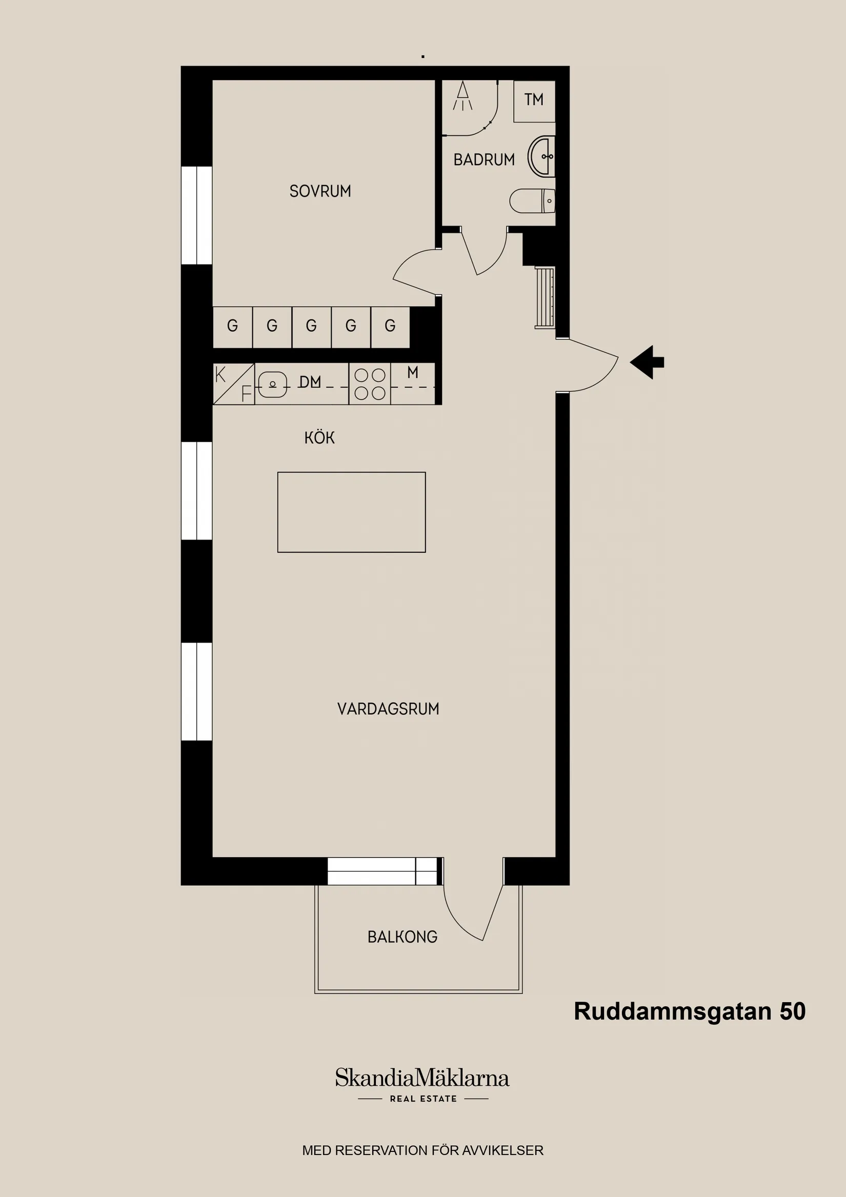 Bostadsrätt, Ruddammsgatan 50, Centralt, Gävle