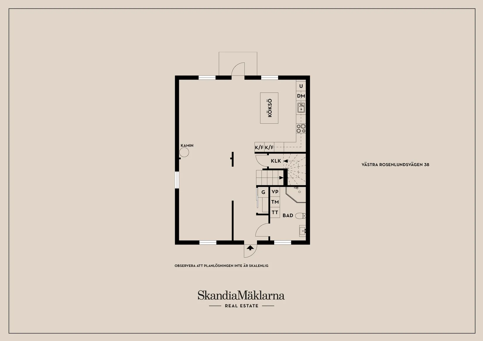 Radhus, Västra Rosenlundsvägen 38, Lövnäs, Hammarö