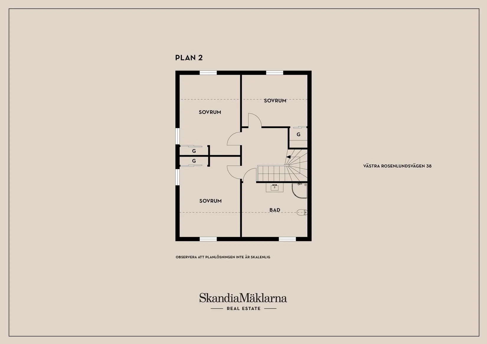 Radhus, Västra Rosenlundsvägen 38, Lövnäs, Hammarö