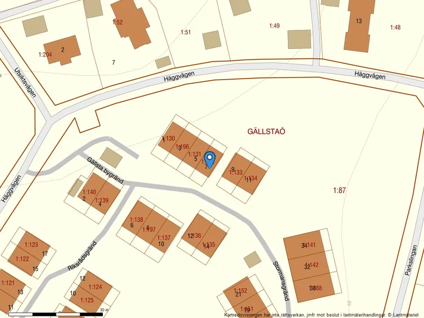 Radhus, Gällsta bygränd 7, Gällstaö, Ekerö