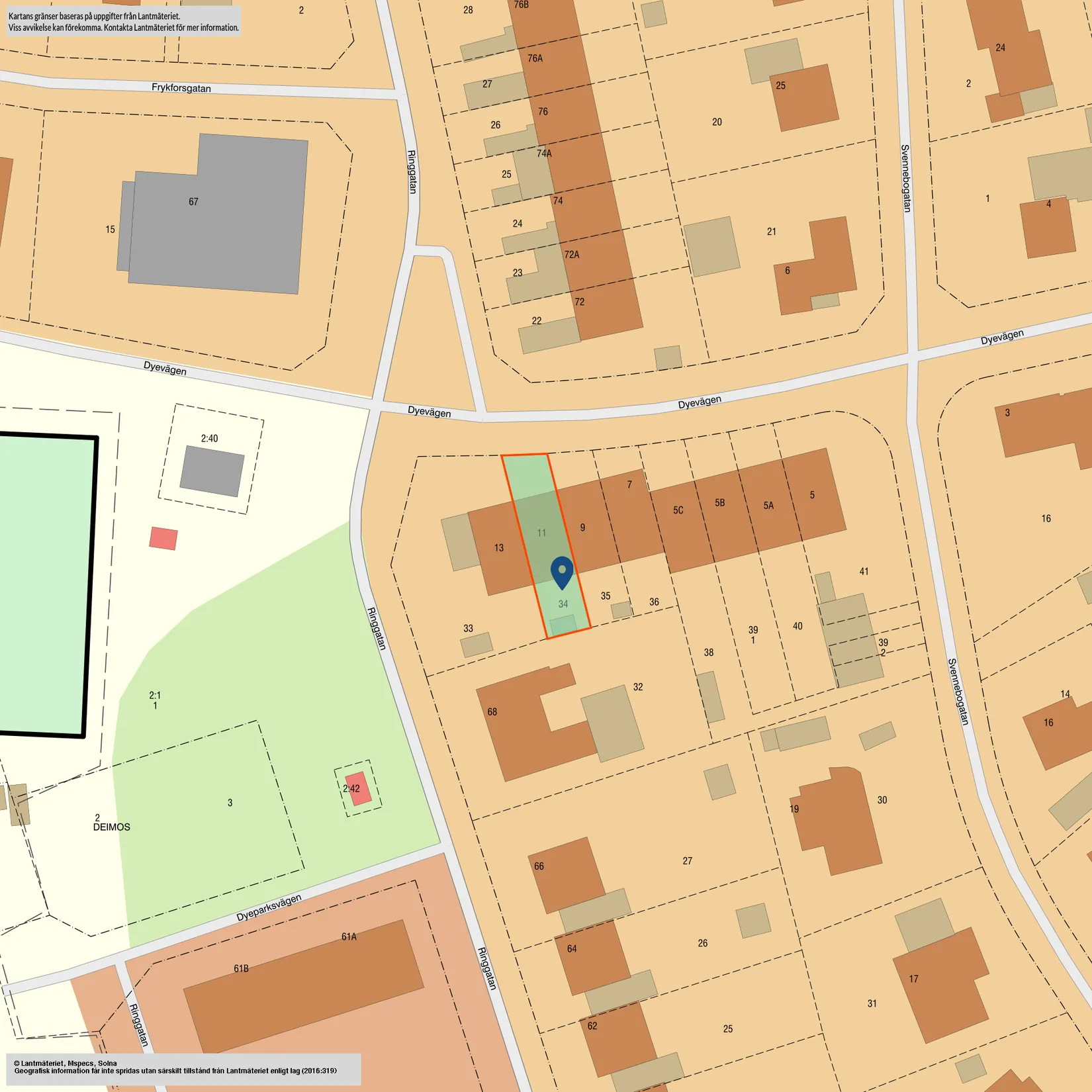 Radhus, Dyevägen 11, Råtorp, Karlstad