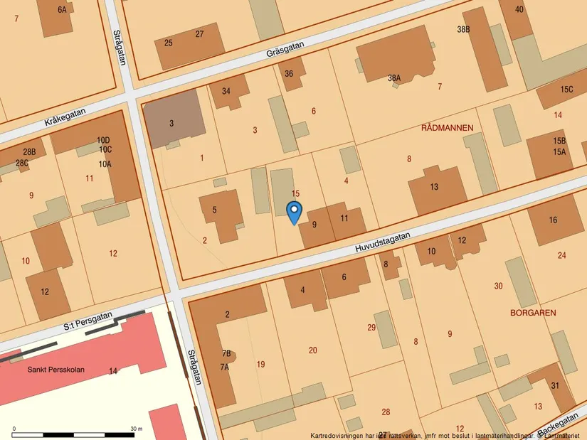 Radhus, Huvudstagatan 9, Centralt, Vadstena