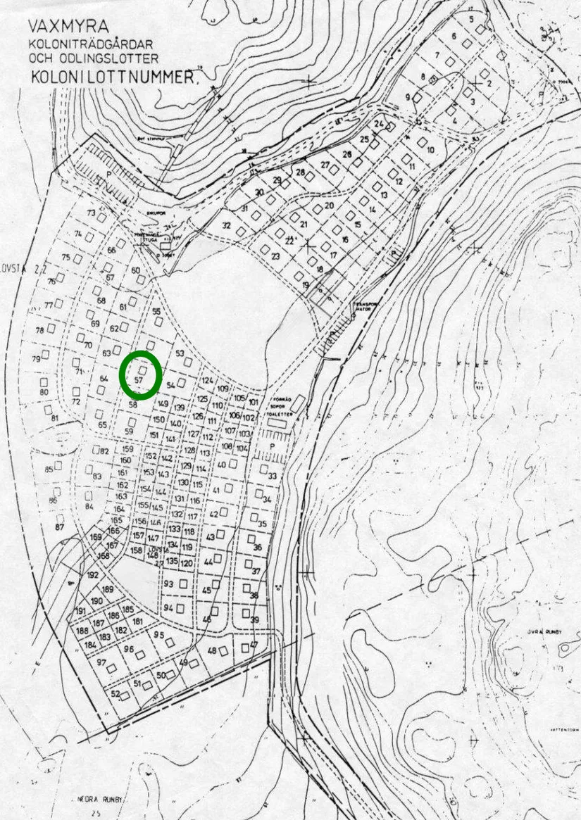 Fritidshus, Vaxmyra kolonistuga nr 57, Runby, Upplands Väsby