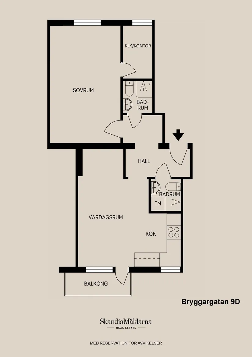Bostadsrätt, Bryggargatan 9D, Centralt, Sandviken