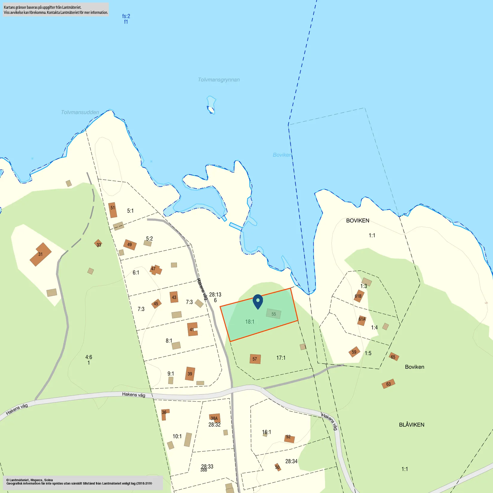 Fritidshus, Hakens väg 55, Sandviken, Norrtälje
