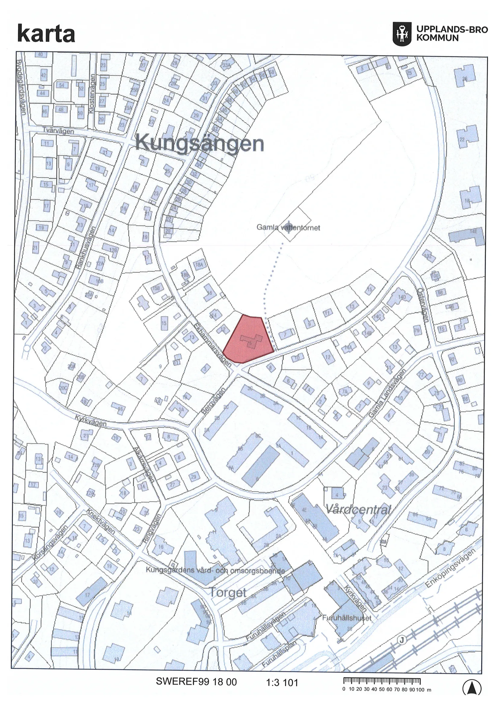 Villa, Bergvägen 5, Kungsängen centrum, Upplands-Bro