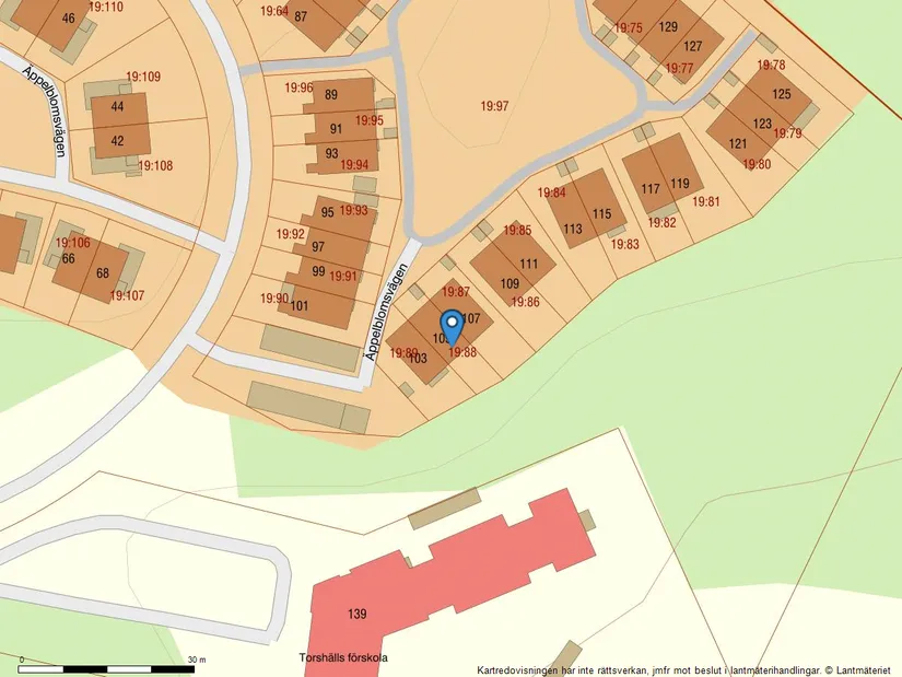 Radhus, Äppelblomsvägen 105, Torshäll, Värmdö