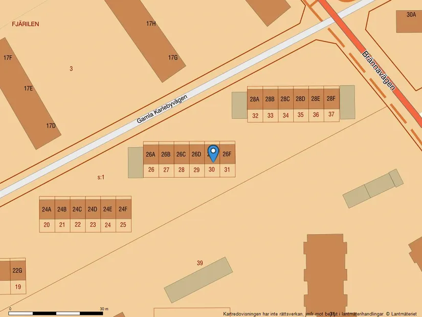 Radhus, Gamla Karlebyvägen 26E, Norra Brännan, Härnösand