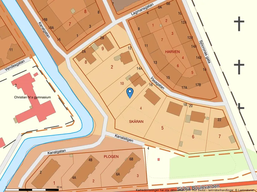 Radhus, Vasagatan 14B, Östermalm, Kristianstad