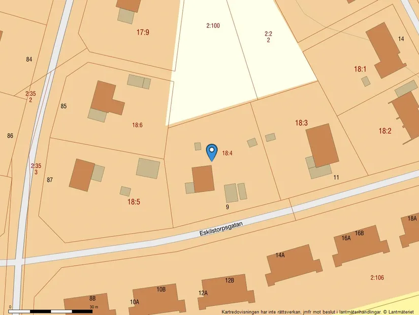 Villa, Eskilstorpsgatan 9, Getinge, Halmstad