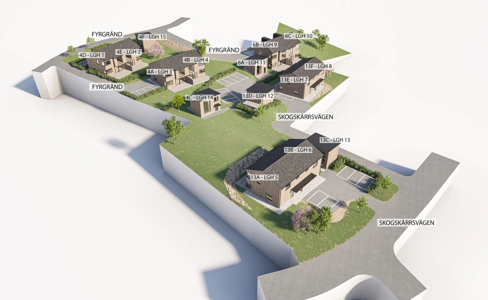 Radhus, Fyrgränd 4D, Högmora, Huddinge