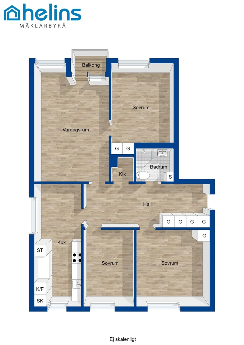 Bostadsrätt, Östra Långgatan 16A, Kungsbacka